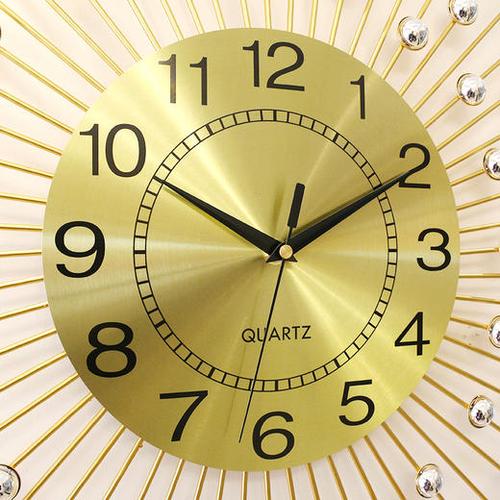 台湾太阳牌静音机芯clock定制欧式创意挂钟铁艺装饰钟表客厅时钟壁钟
